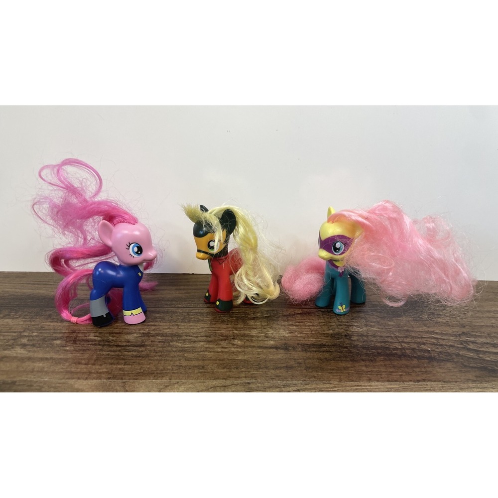 My Little Pony Applejack & Fluttershy Power Ponies & Wonderbolts Pinkie Pie Lot